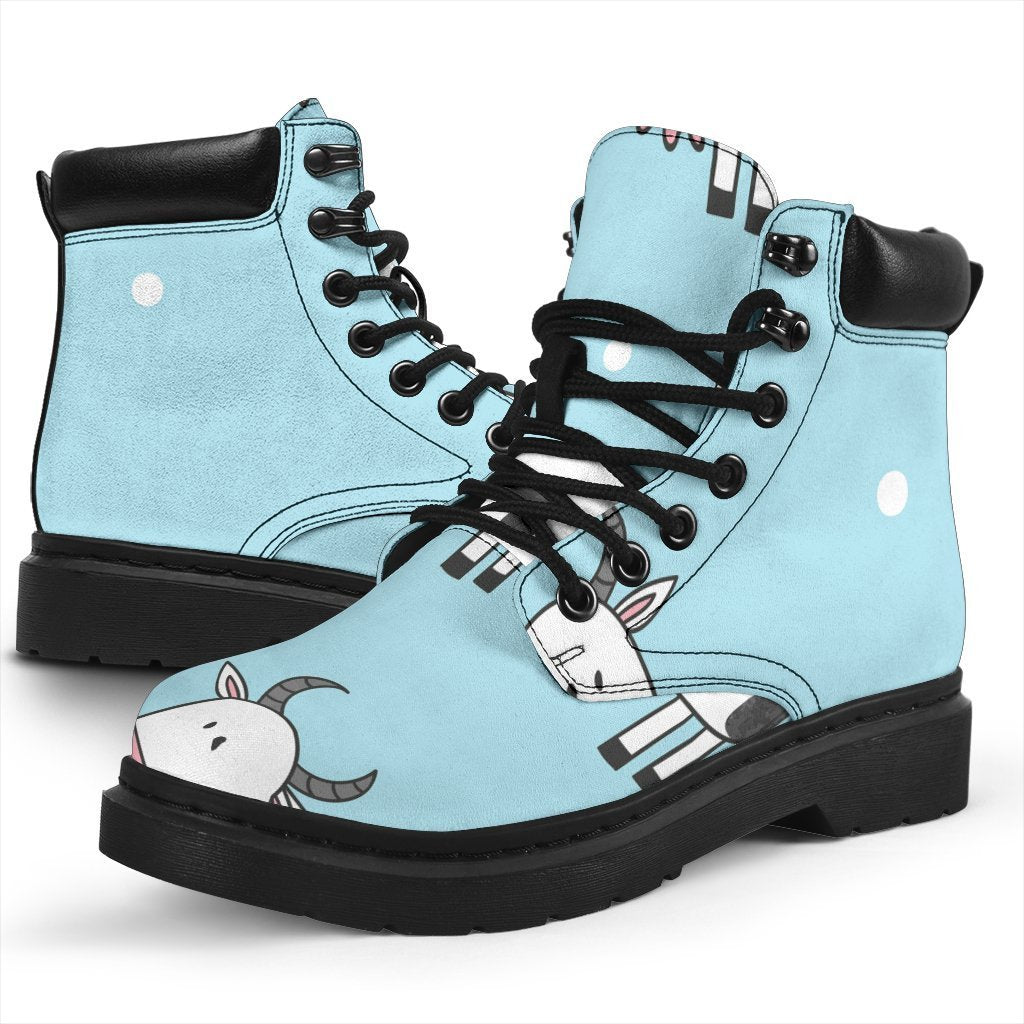 Doodle Cow Pattern Print Classic Boots