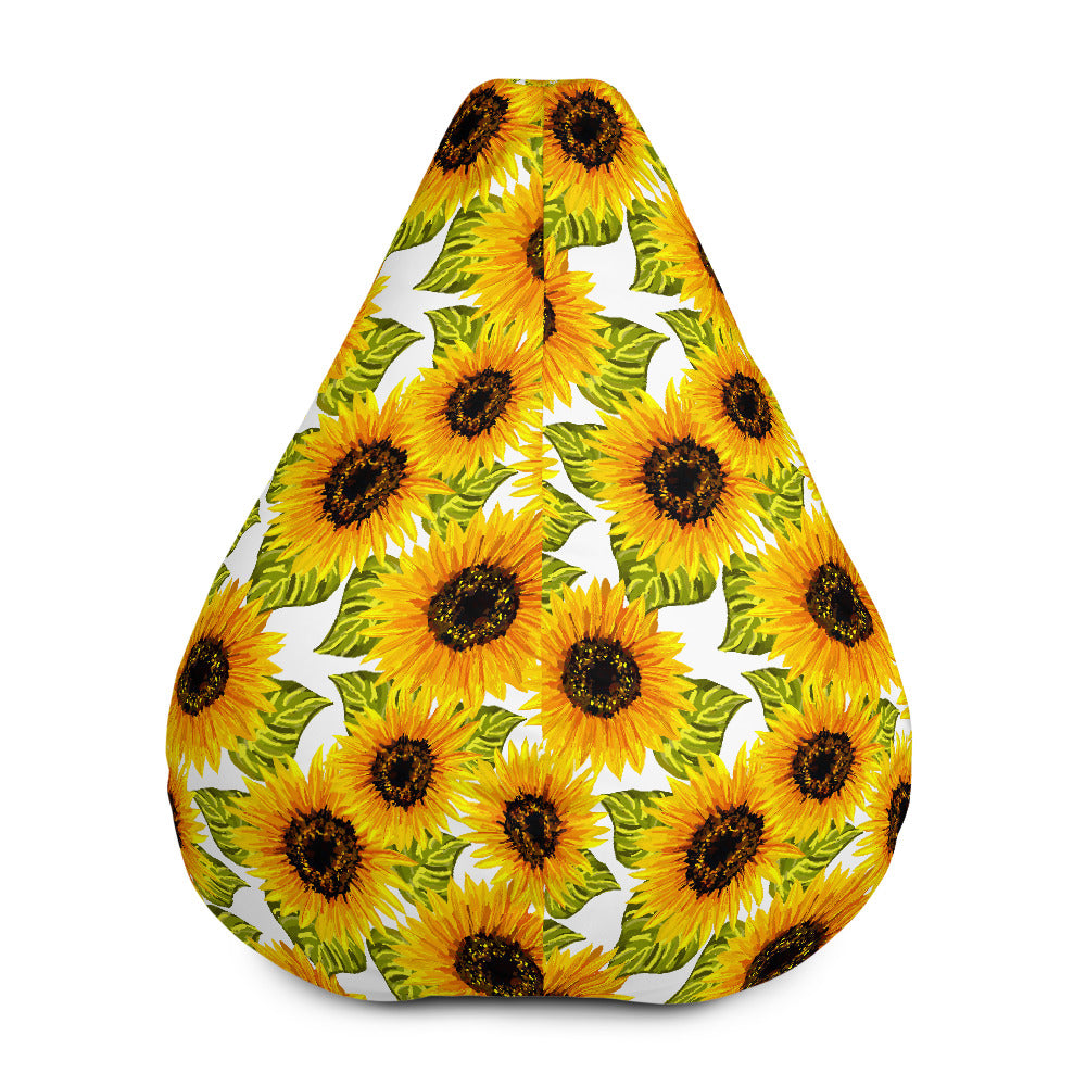 Doodle Sunflower Pattern Print Bean Bag Cover