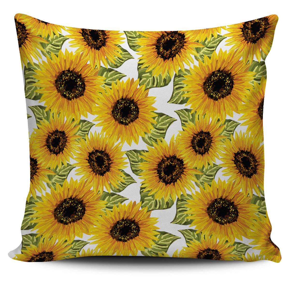 Doodle Sunflower Pattern Print Pillow Cover