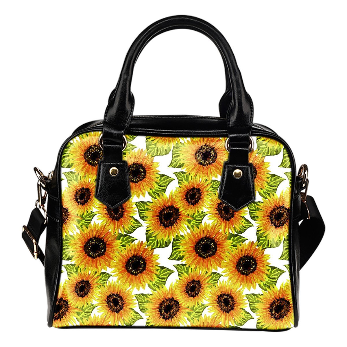 Doodle Sunflower Pattern Print Shoulder Handbag