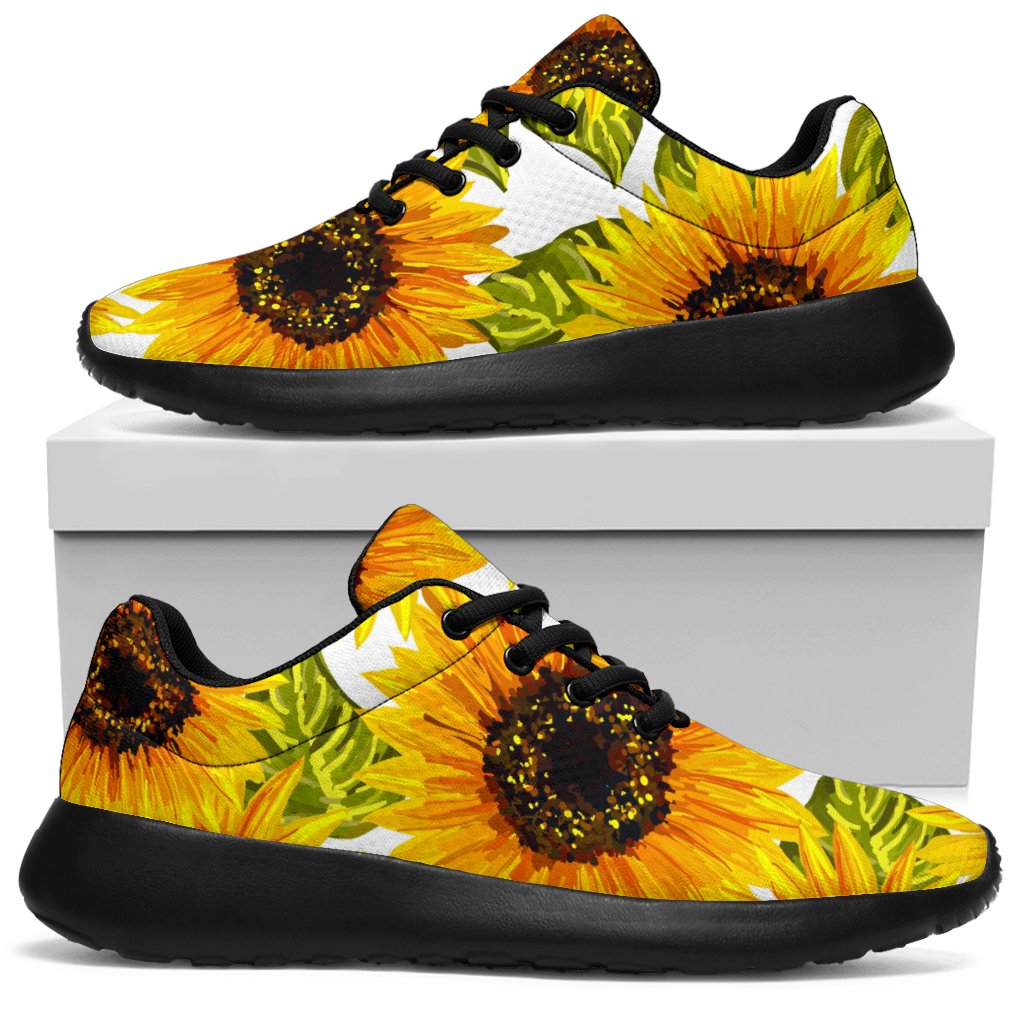 Doodle Sunflower Pattern Print Sport Sneakers