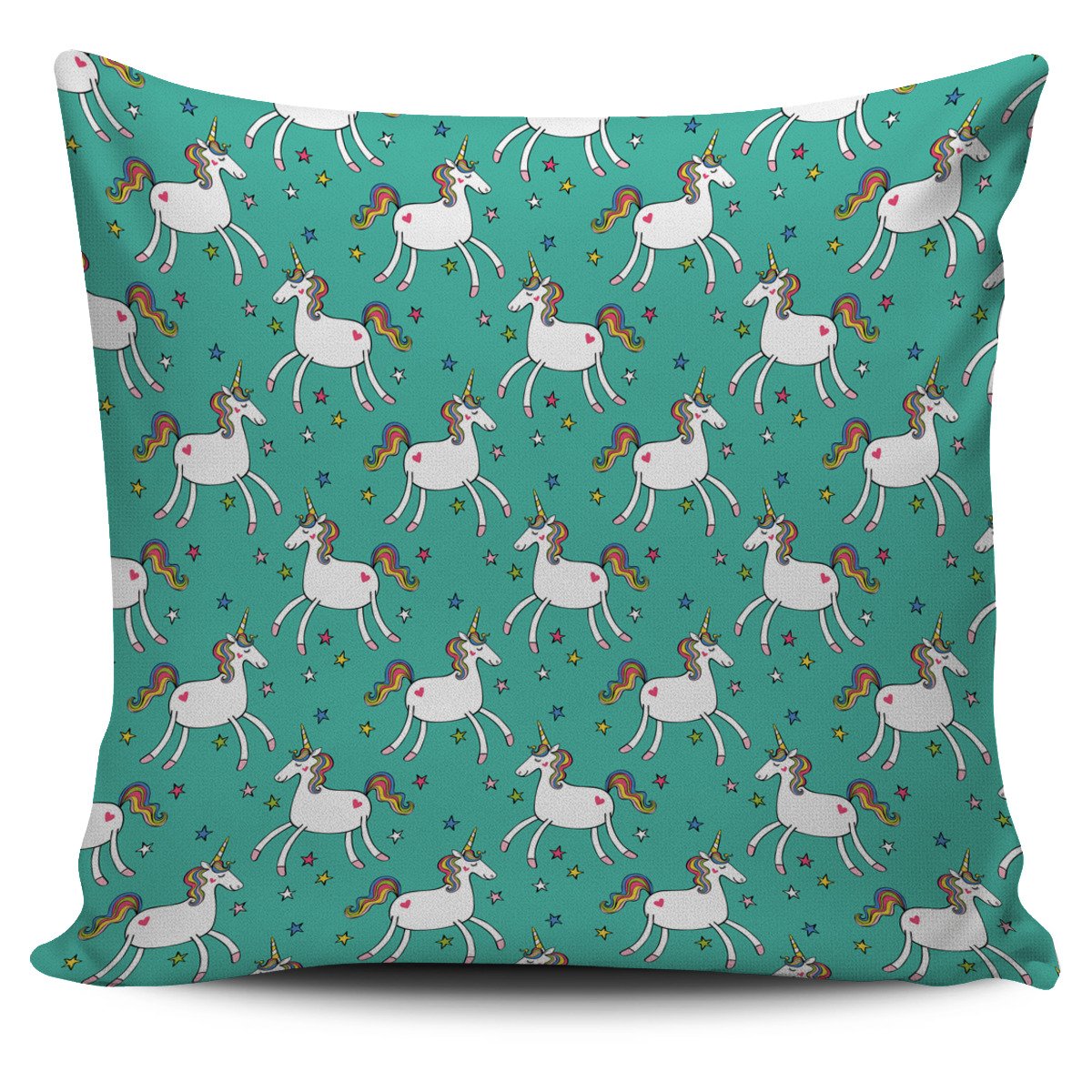 Doodle Unicorn Pattern Print Pillow Cover