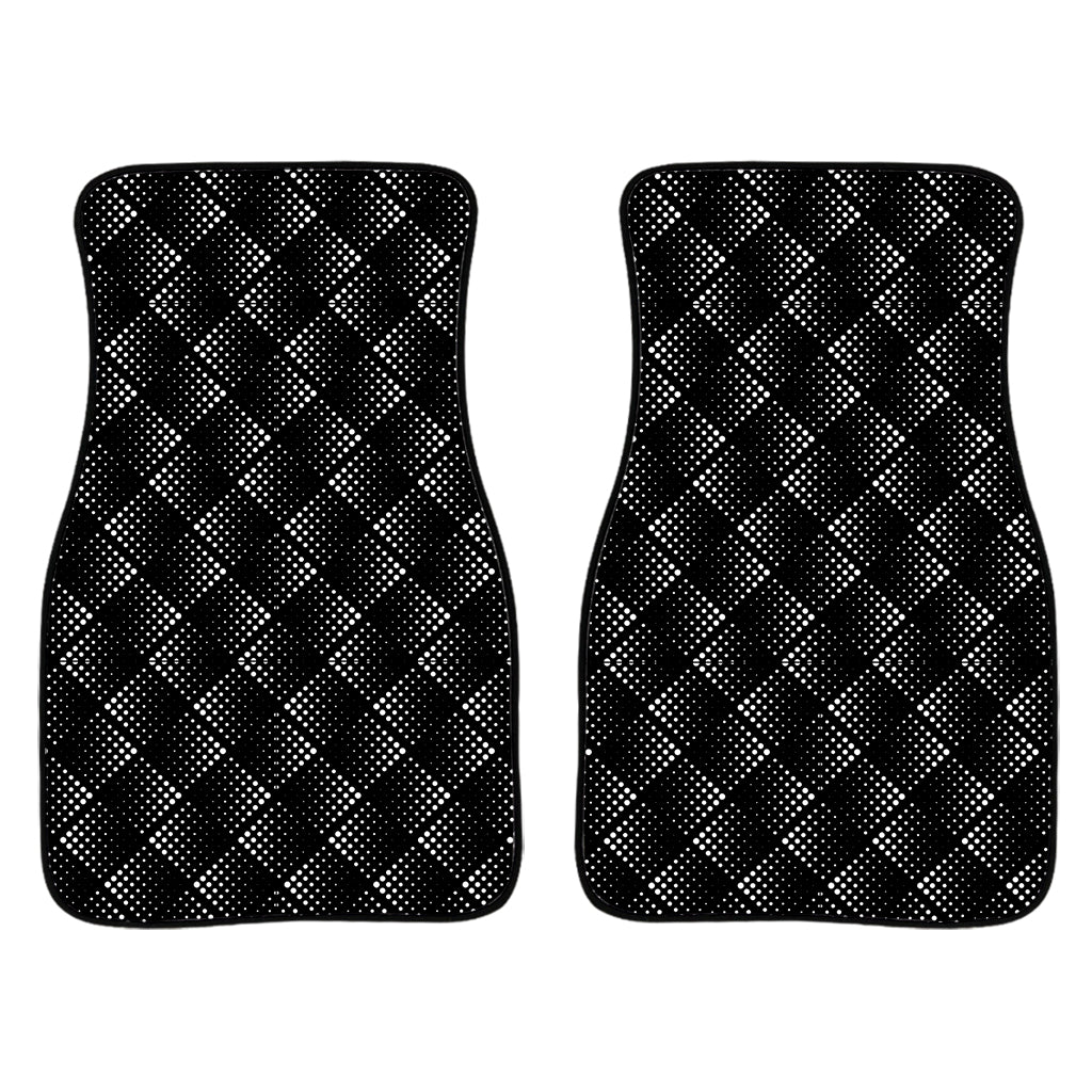 Dot Geometric Square Pattern Print Front Car Floor Mats