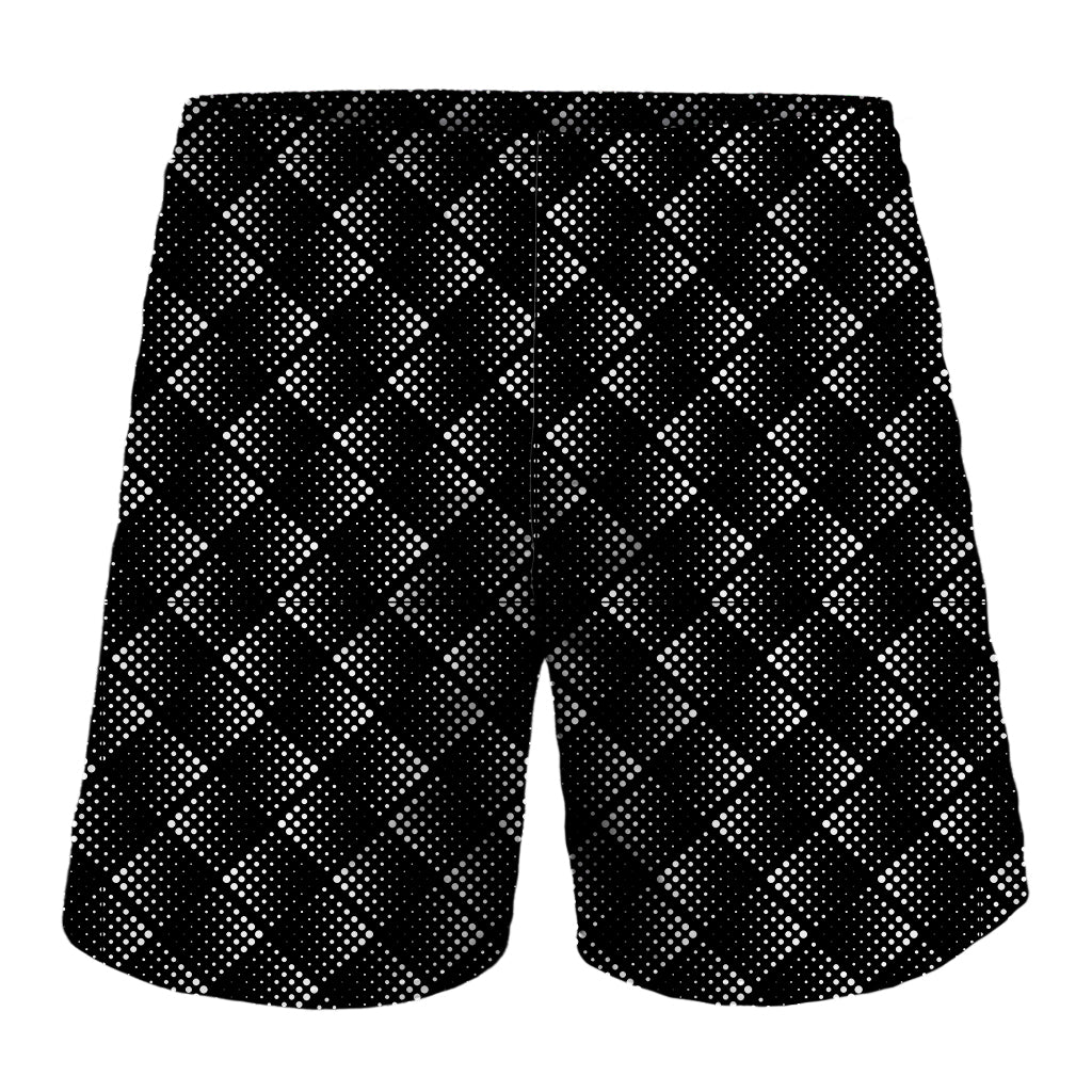 Dot Geometric Square Pattern Print Men's Shorts