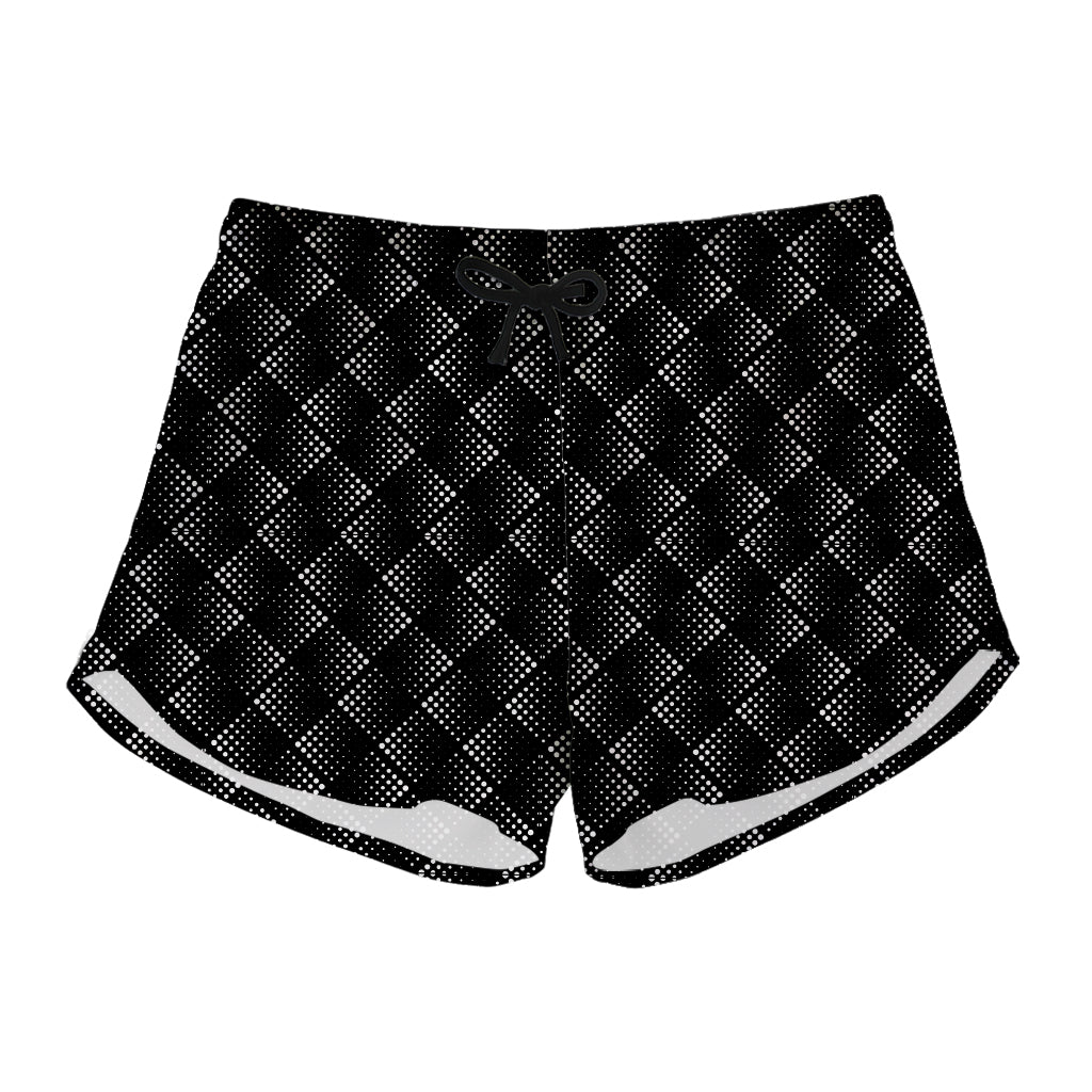 Dot Geometric Square Pattern Print Women's Shorts