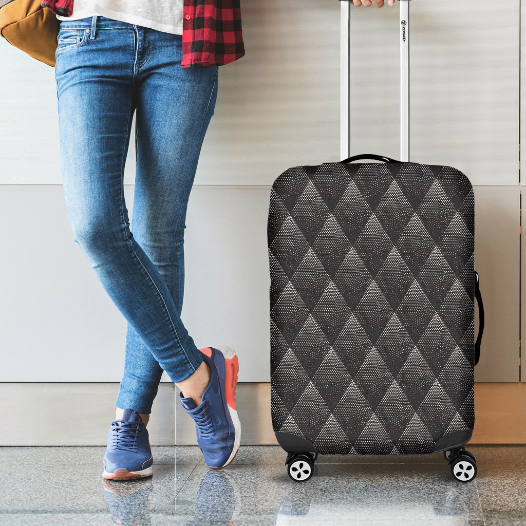 Dot Geometric Triangle Pattern Print Luggage Cover