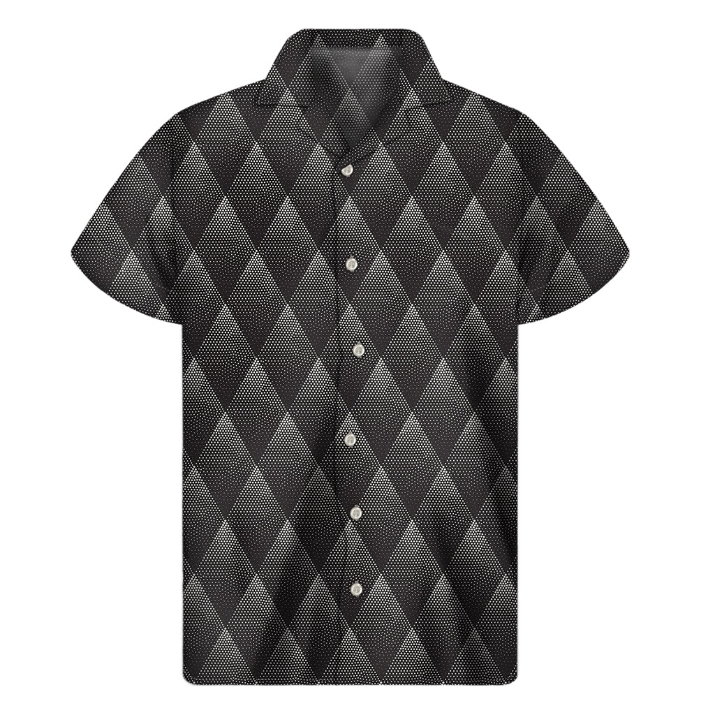 Dot Geometric Triangle Pattern Print Men's Short Sleeve Shirt