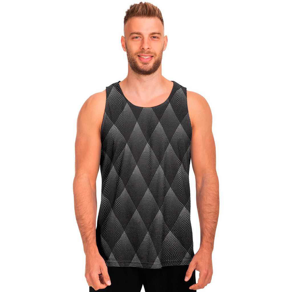 Dot Geometric Triangle Pattern Print Men's Tank Top