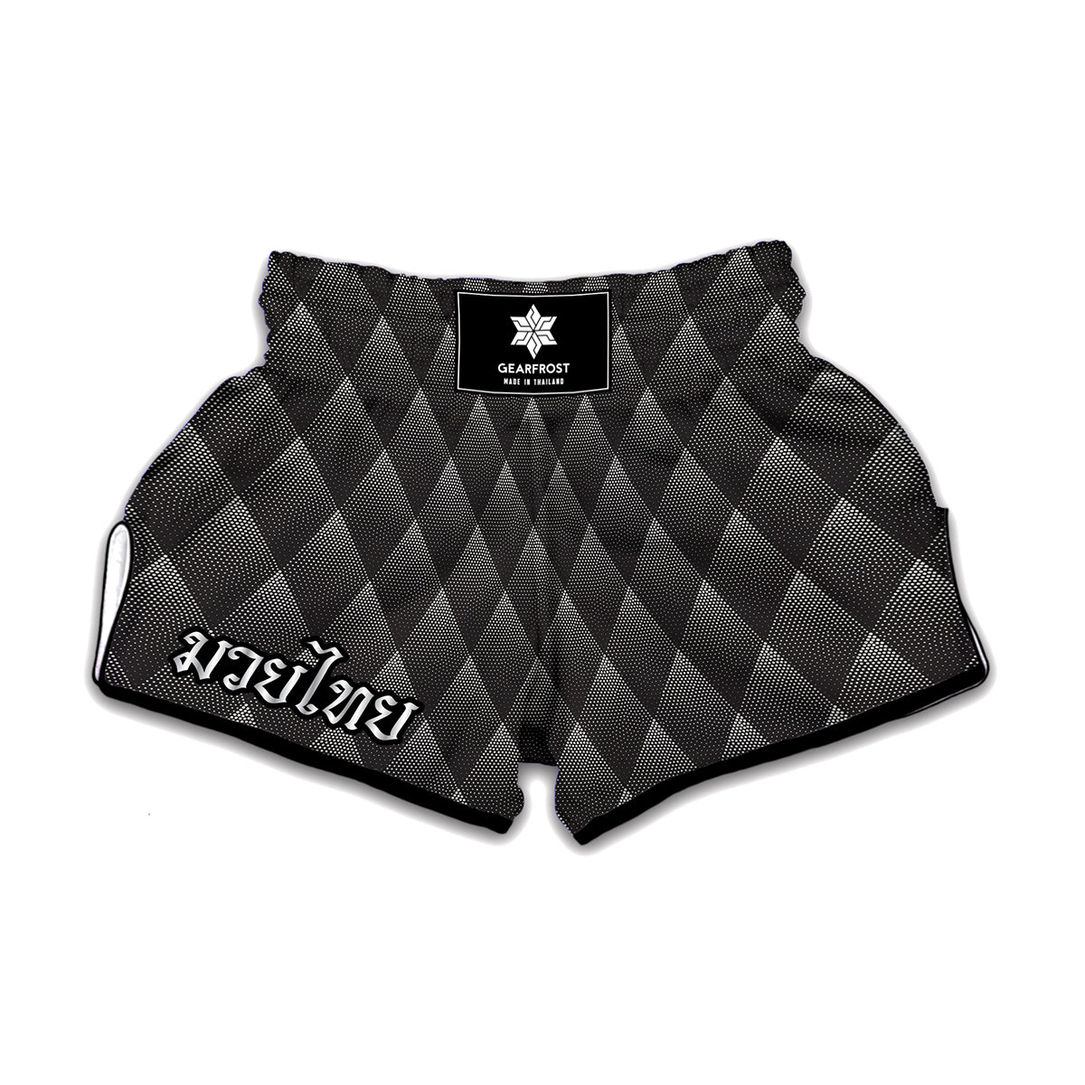 Dot Geometric Triangle Pattern Print Muay Thai Boxing Shorts