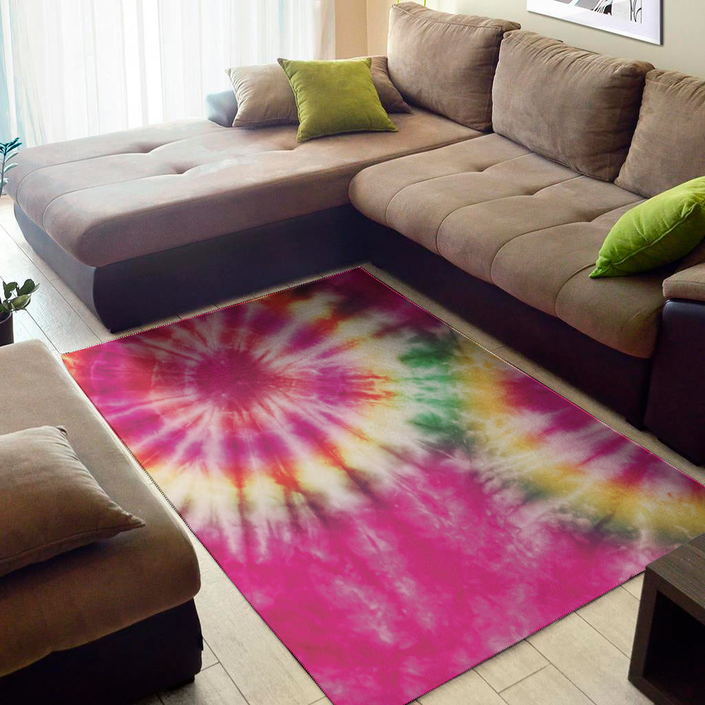 Double Tie Dye Print Area Rug