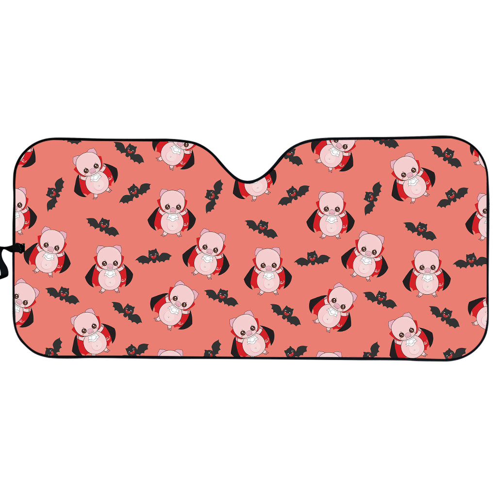 Dracula Pig Pattern Print Car Sun Shade