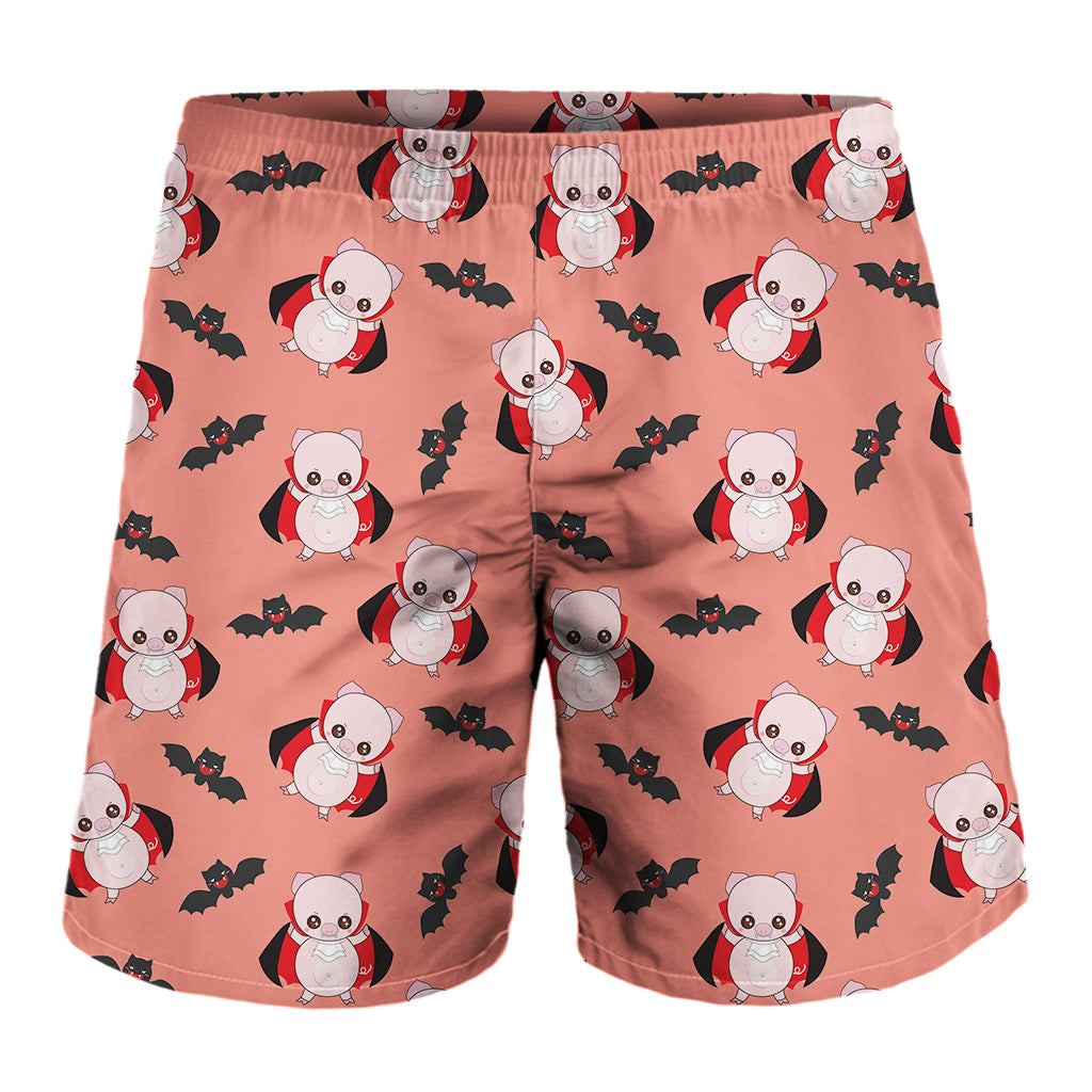 Dracula Pig Pattern Print Men's Shorts