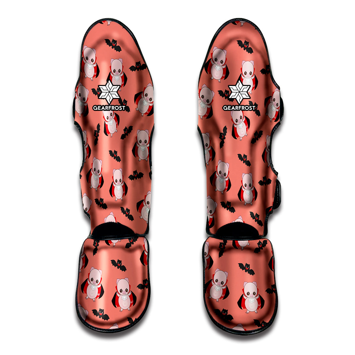 Dracula Pig Pattern Print Muay Thai Shin Guards