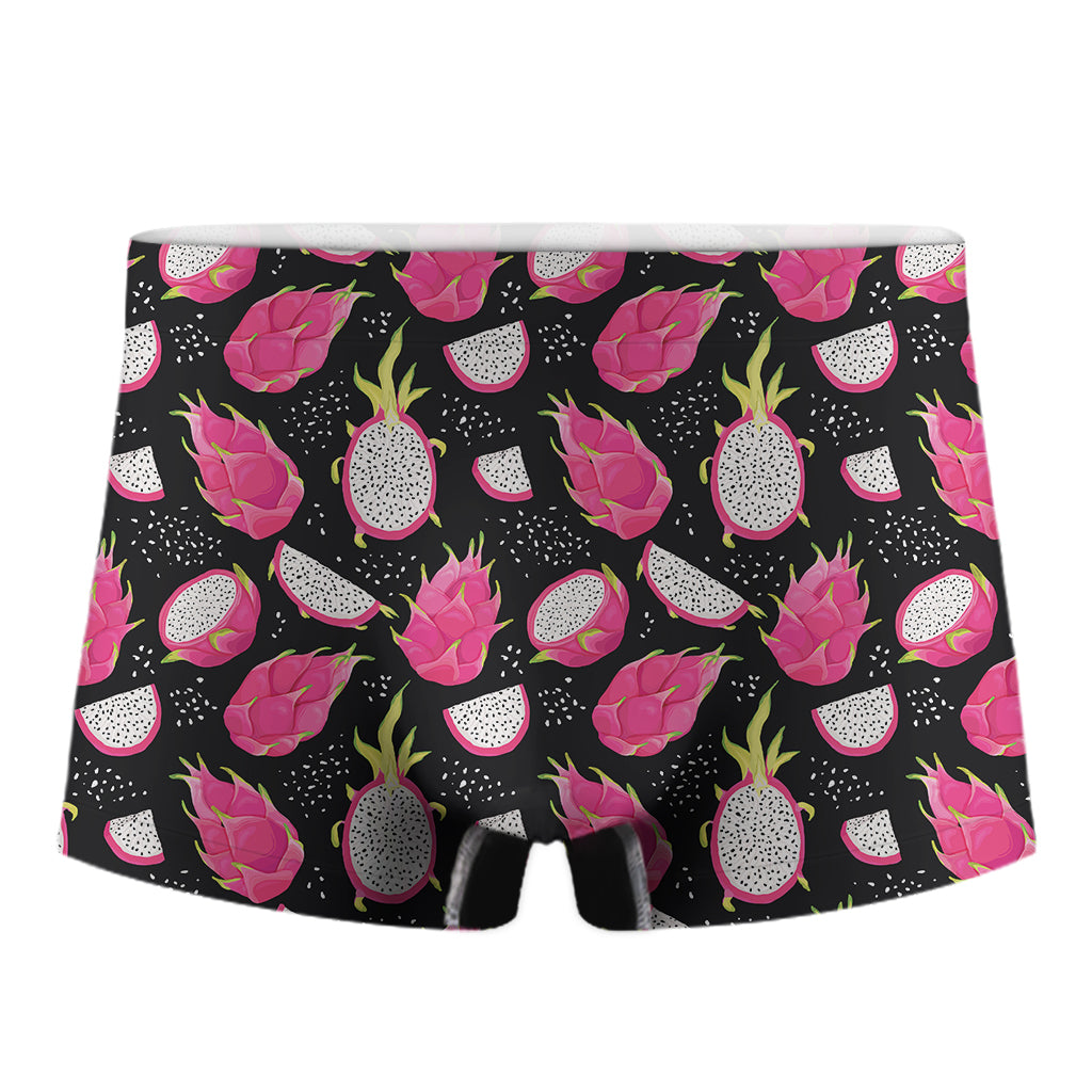 Dragon Fruit Pattern Print Men's Boxer Briefs