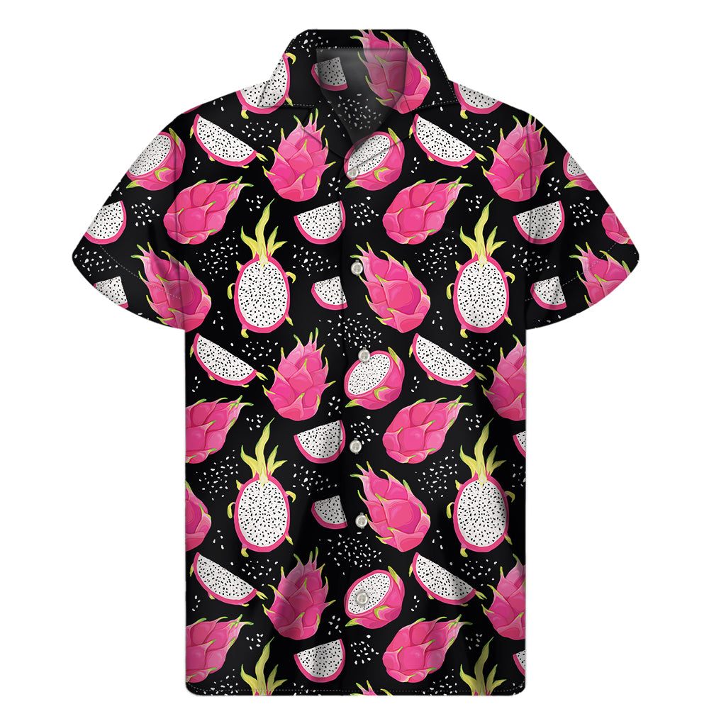 Dragon Fruit Pattern Print Men's Short Sleeve Shirt