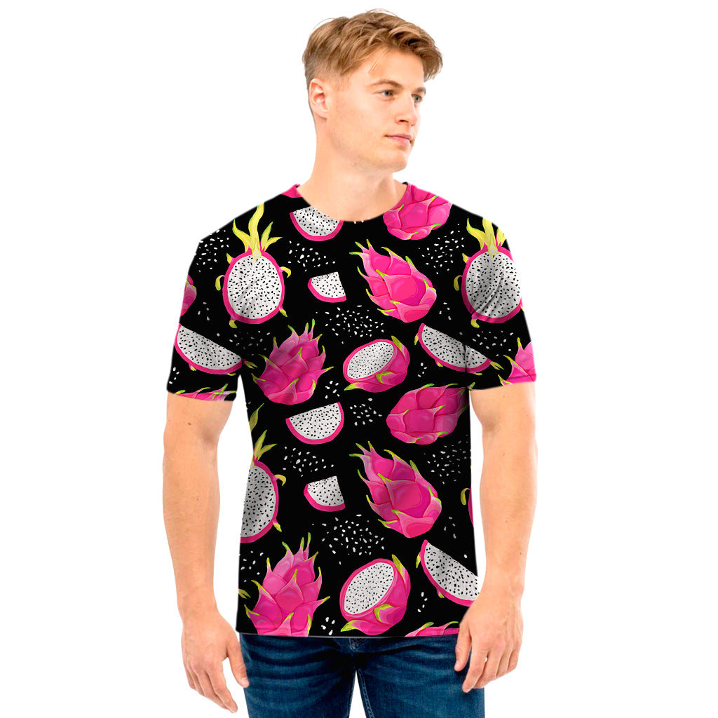 Dragon Fruit Pattern Print Men's T-Shirt