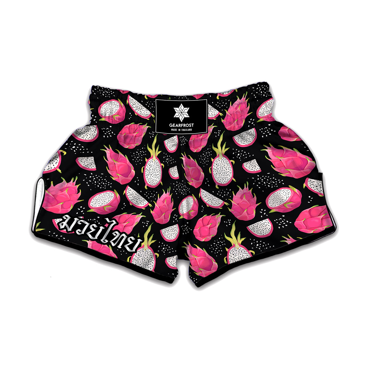 Dragon Fruit Pattern Print Muay Thai Boxing Shorts