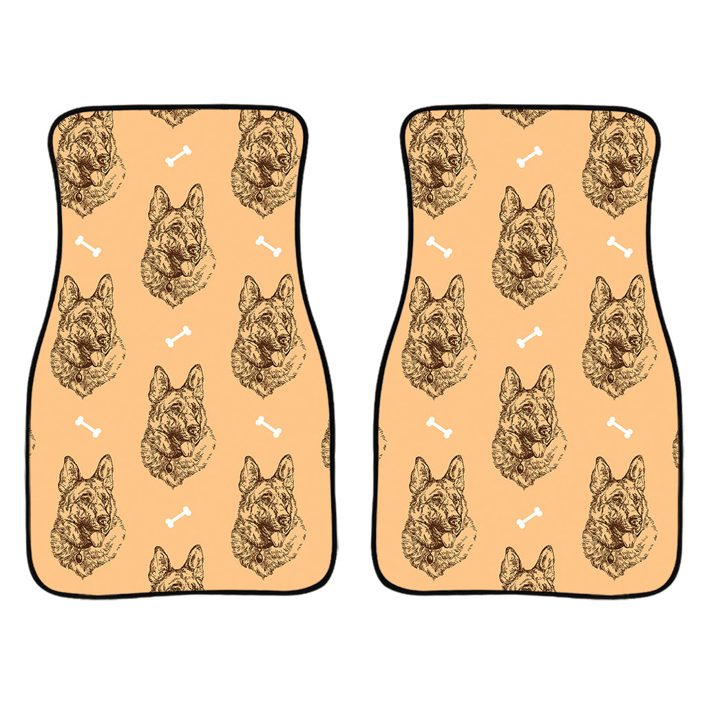 Drawing German Shepherd Pattern Print Front Car Floor Mats