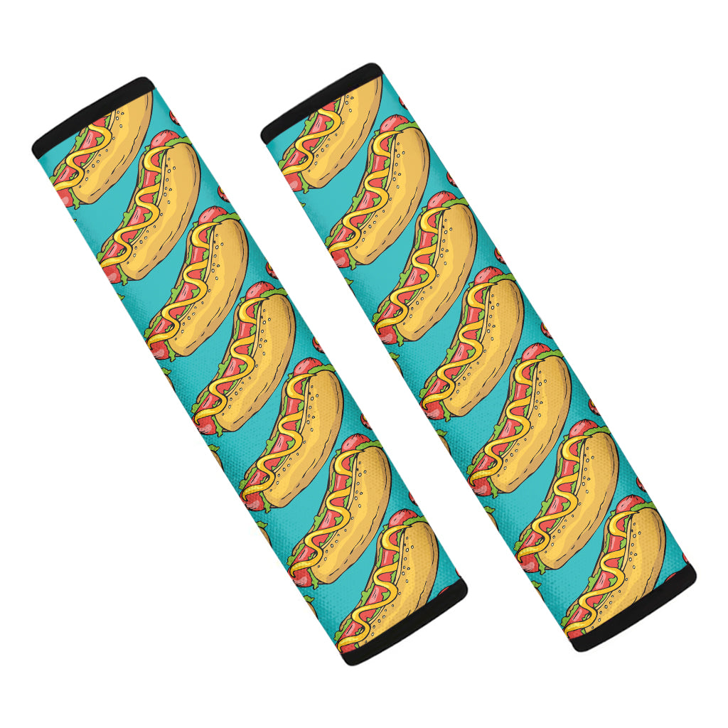 Drawing Hot Dog Pattern Print Car Seat Belt Covers