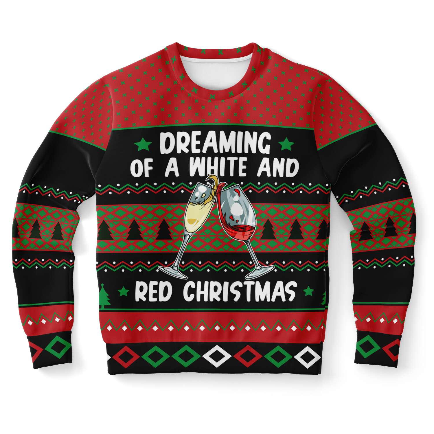 Dreaming Of A White And Red Christmas Ugly Christmas Sweater