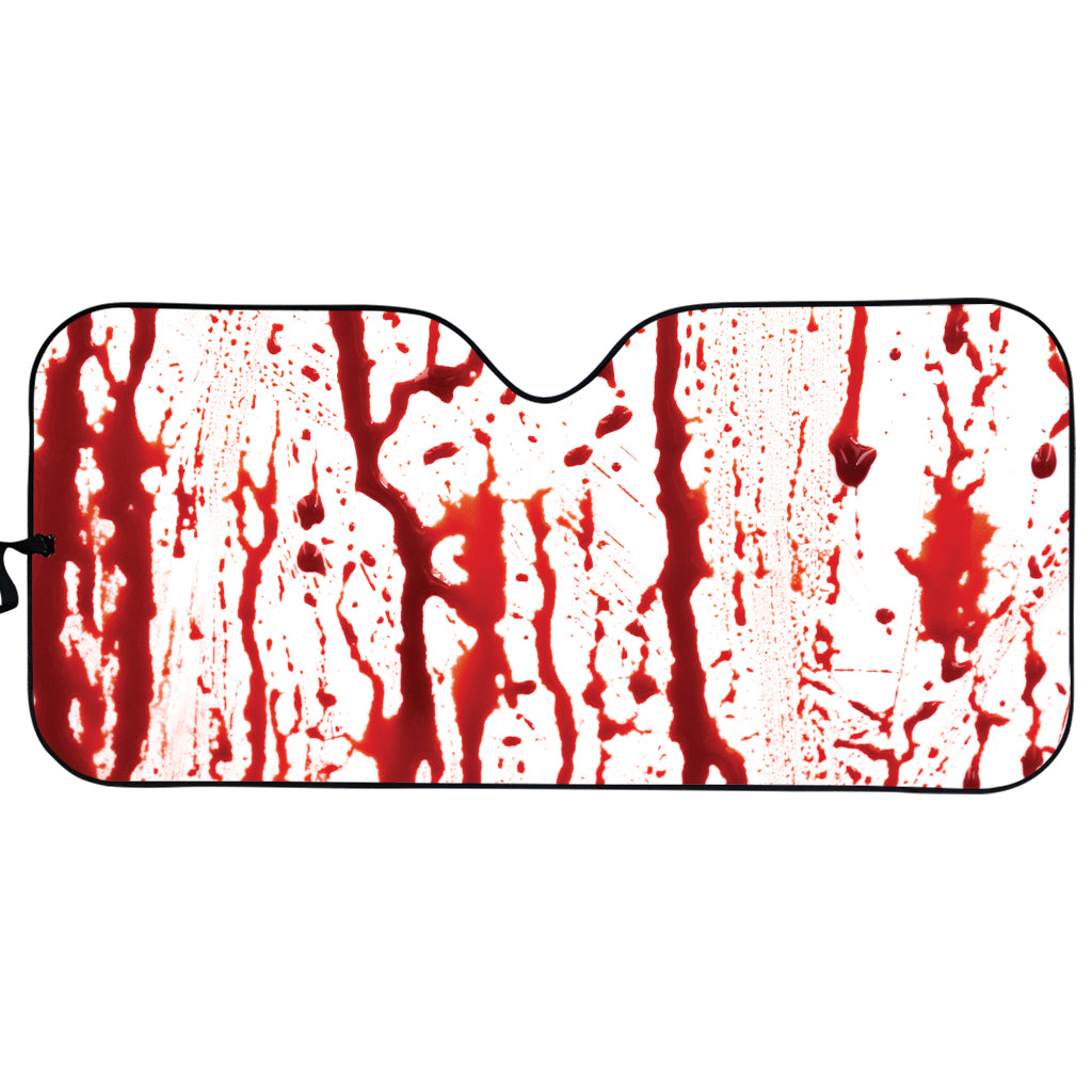 Dripping Blood Print Car Sun Shade