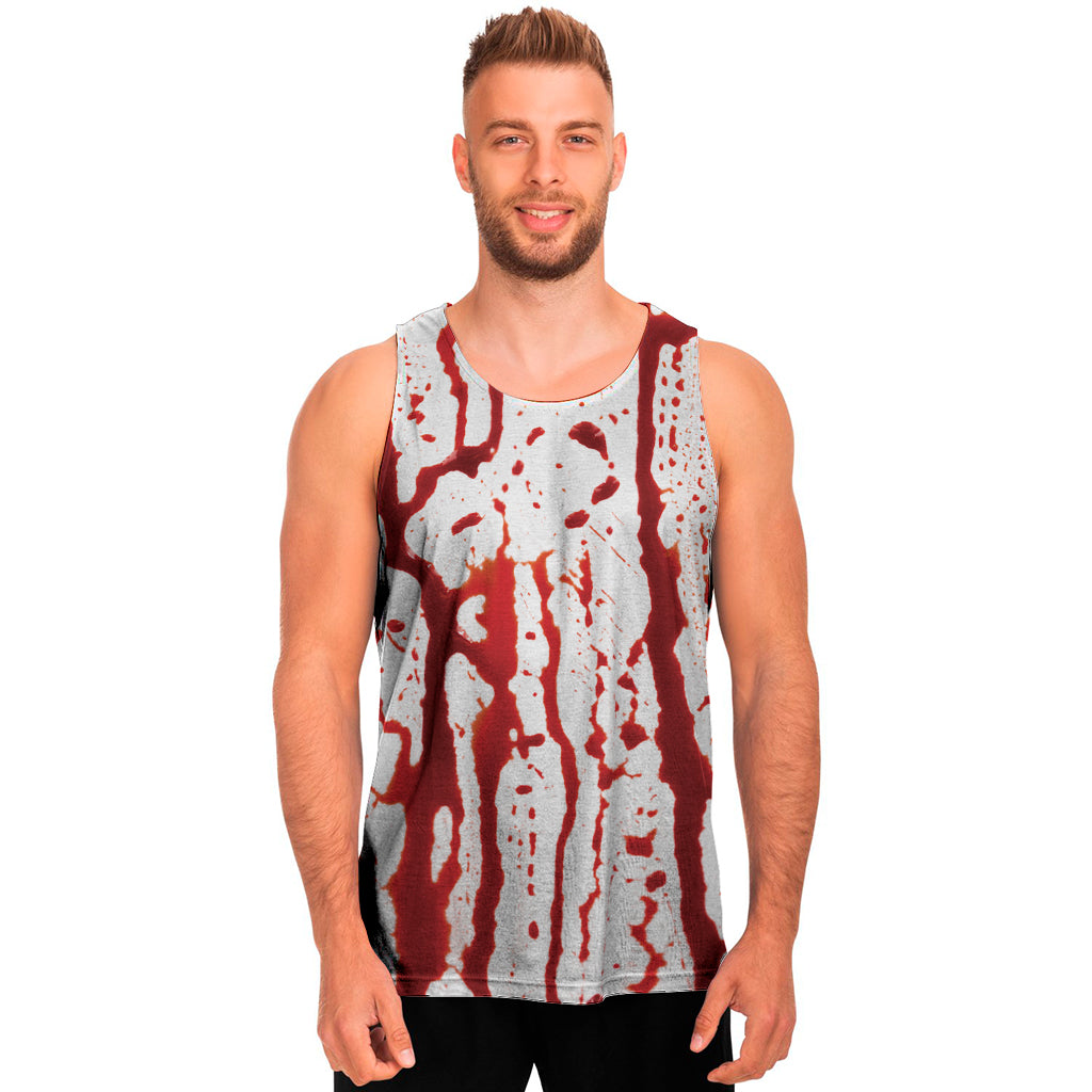 Dripping Blood Print Men's Tank Top