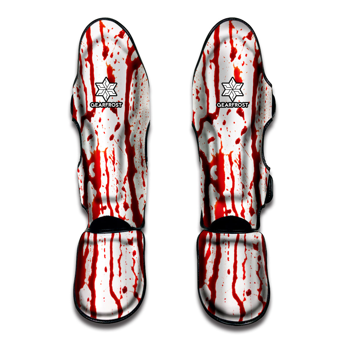 Dripping Blood Print Muay Thai Shin Guards