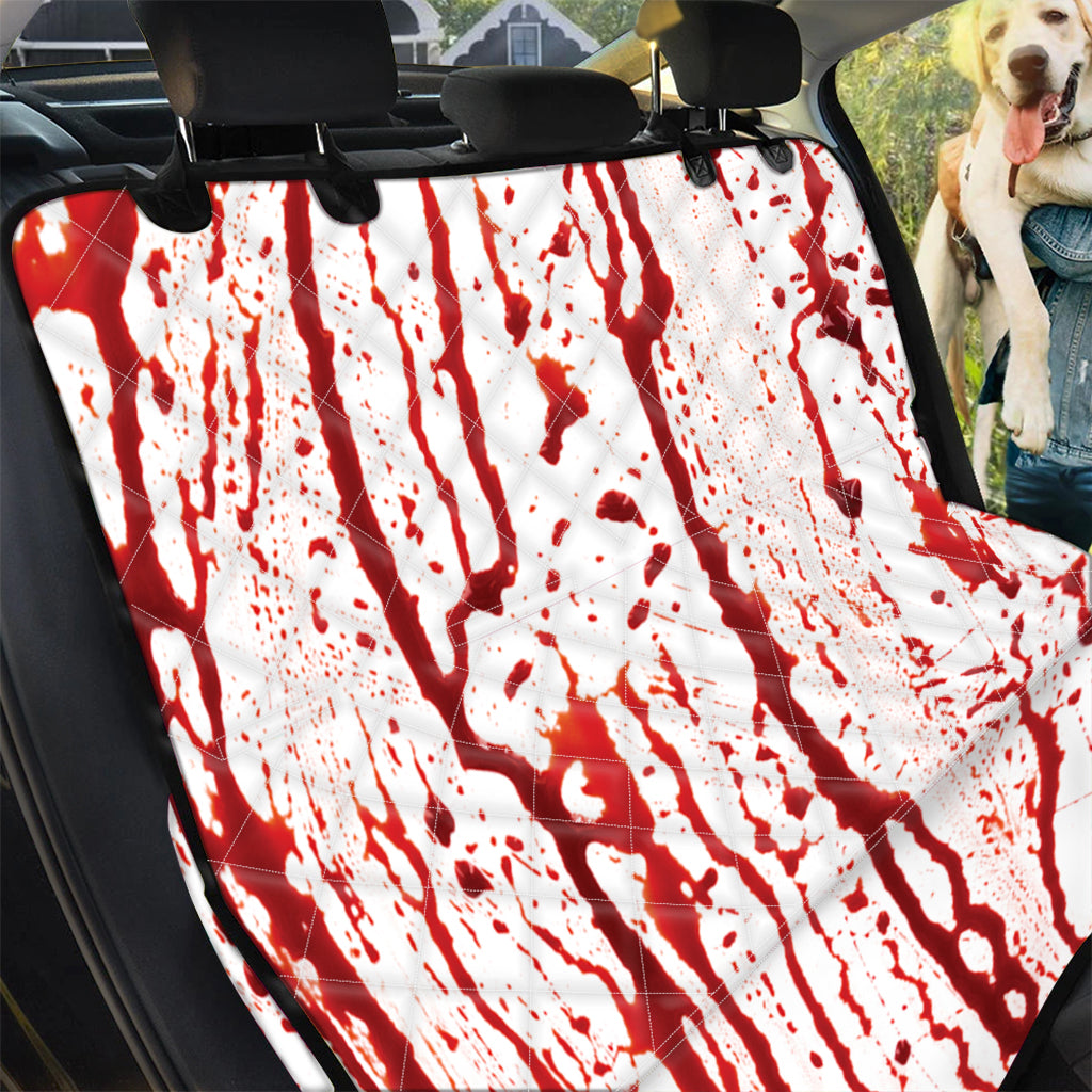 Dripping Blood Print Pet Car Back Seat Cover