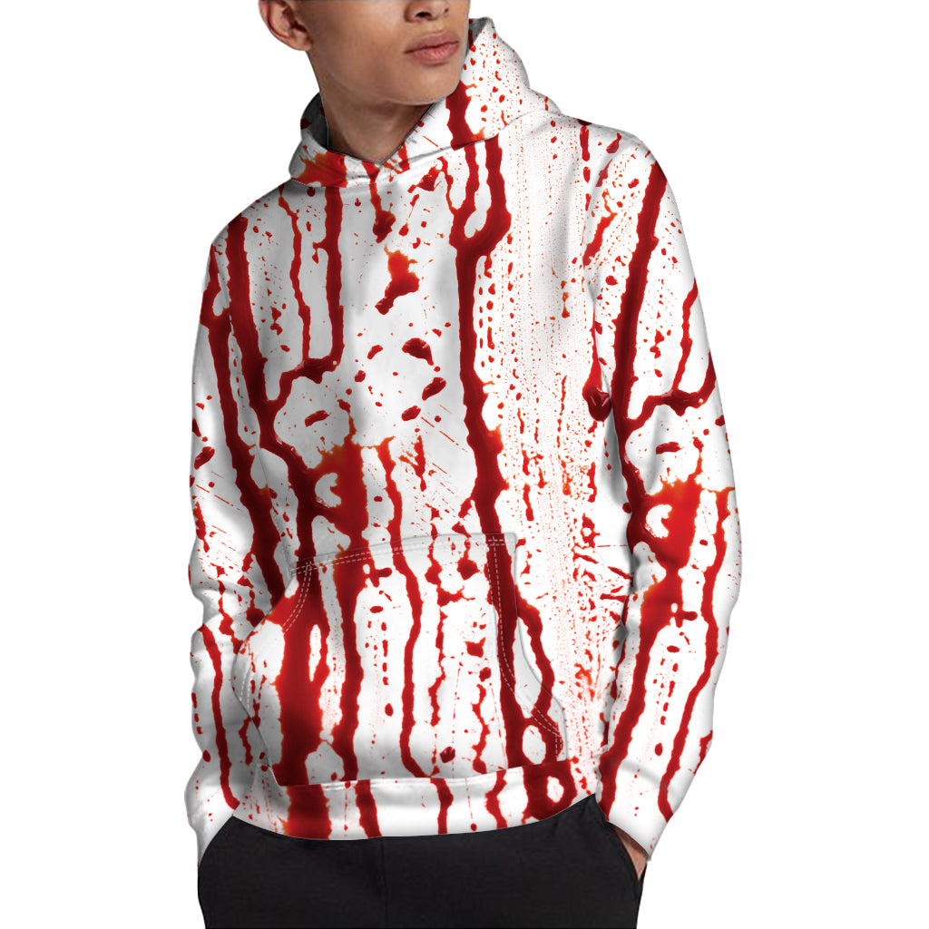 Dripping Blood Print Pullover Hoodie