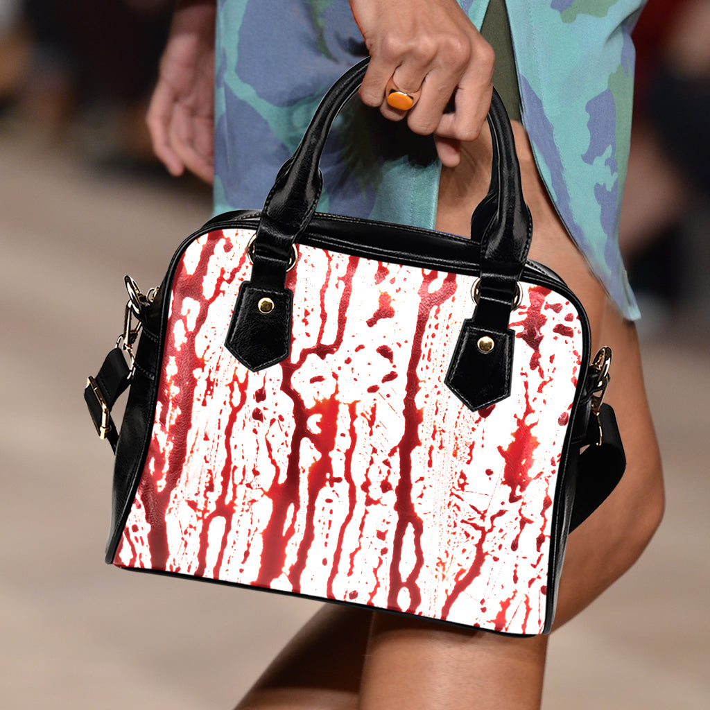 Dripping Blood Print Shoulder Handbag