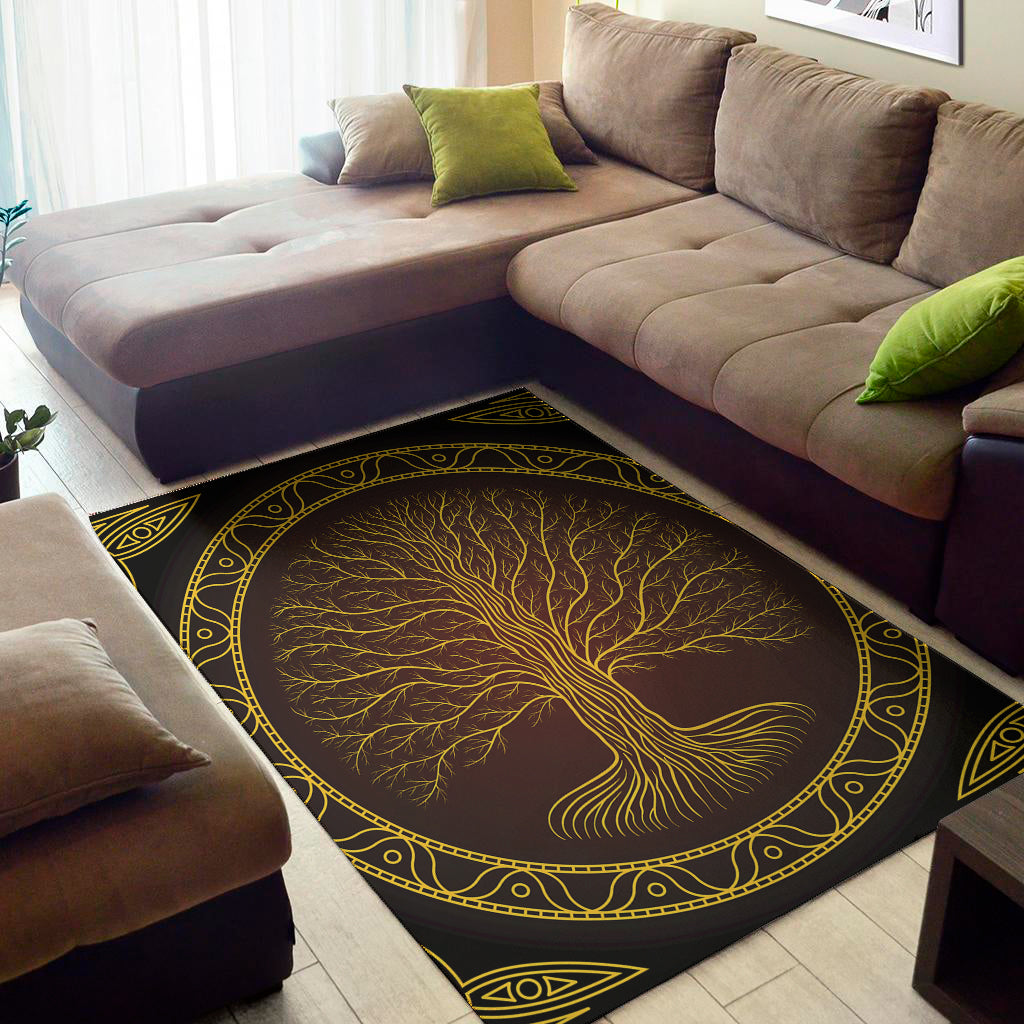 Druidic Yggdrasil Tree Print Area Rug