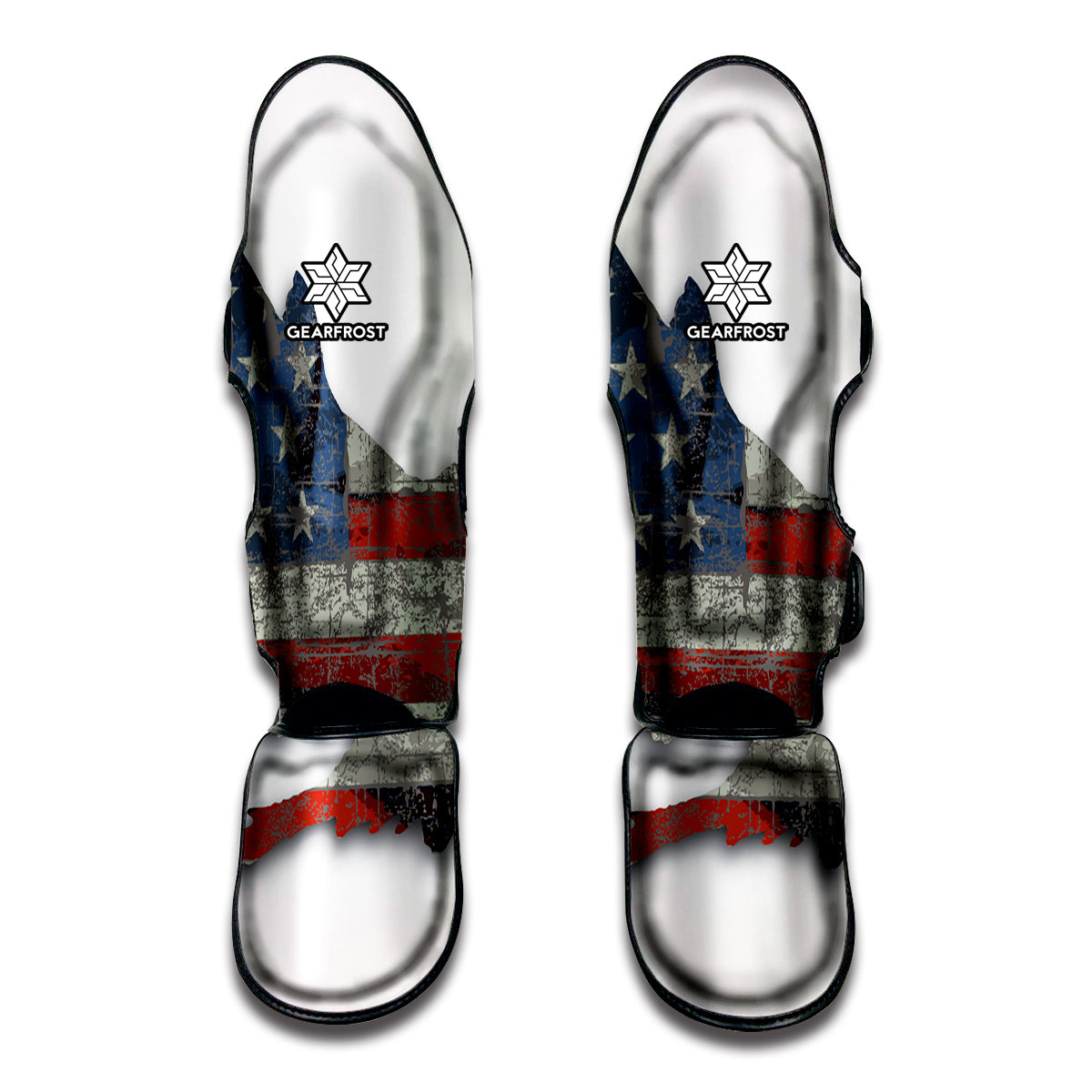 Eagle American Flag Print Muay Thai Shin Guards