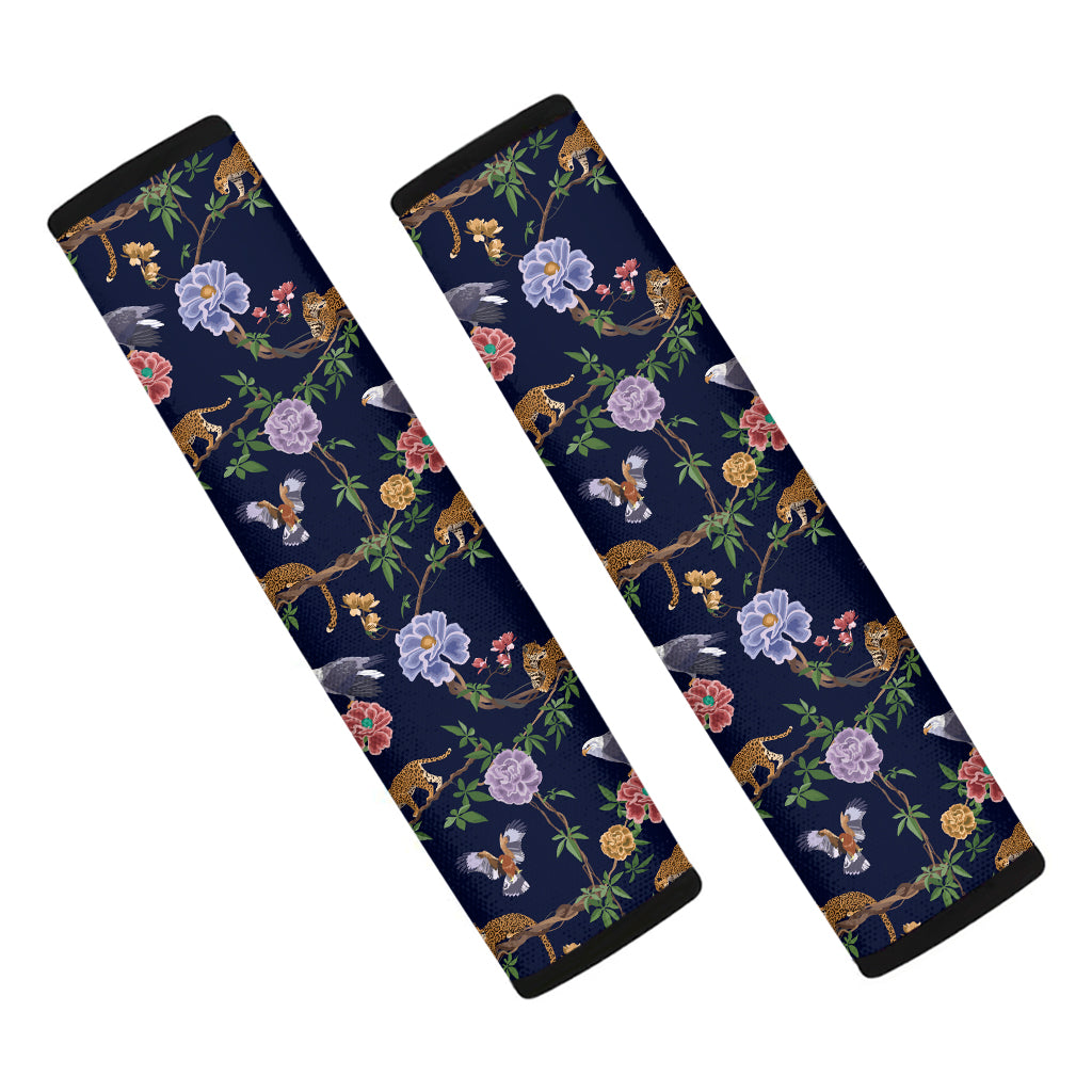 Eagle And Jaguar Pattern Print Car Seat Belt Covers