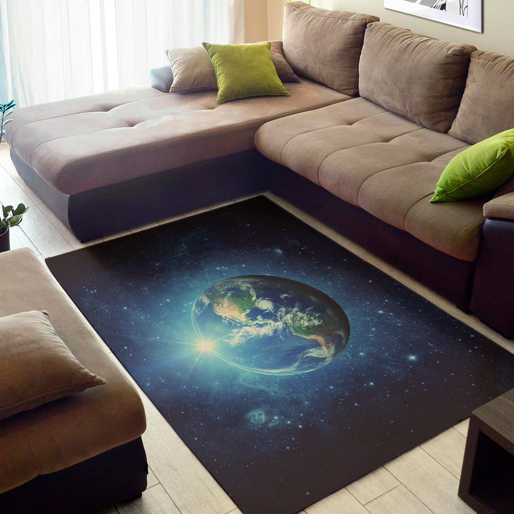 Earth And Space Print Area Rug