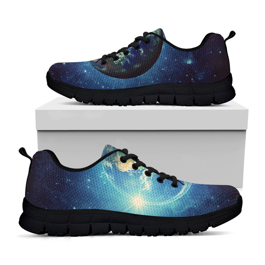 Earth And Space Print Black Sneakers