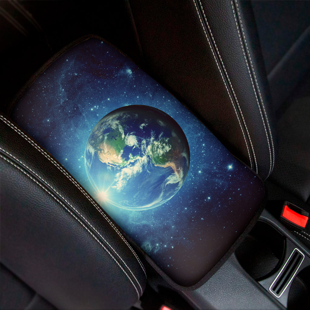 Earth And Space Print Car Center Console Cover