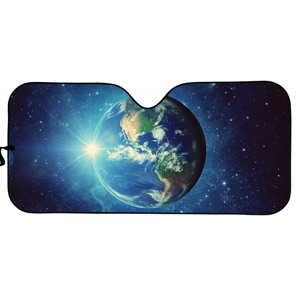 Earth And Space Print Car Sun Shade