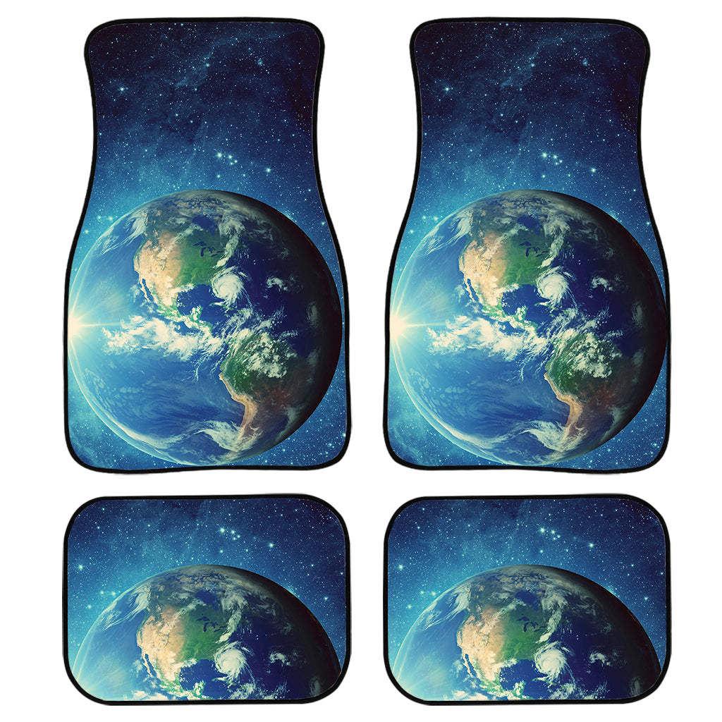 Earth And Space Print Front and Back Car Floor Mats