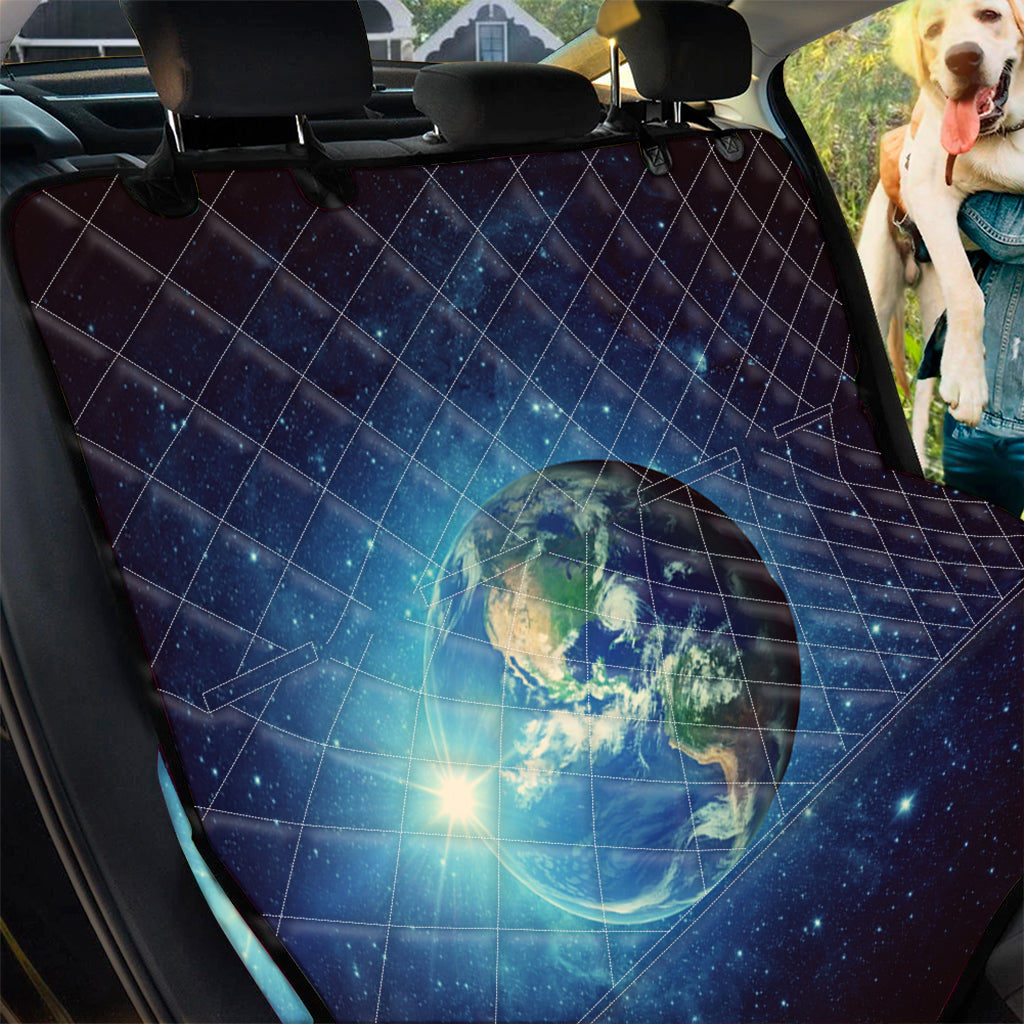 Earth And Space Print Pet Car Back Seat Cover