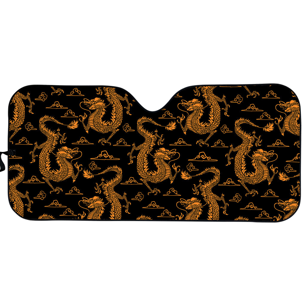 Eastern Dragon Pattern Print Car Sun Shade