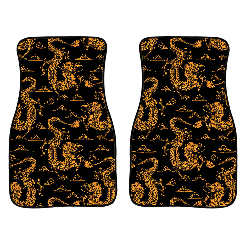 Eastern Dragon Pattern Print Front Car Floor Mats