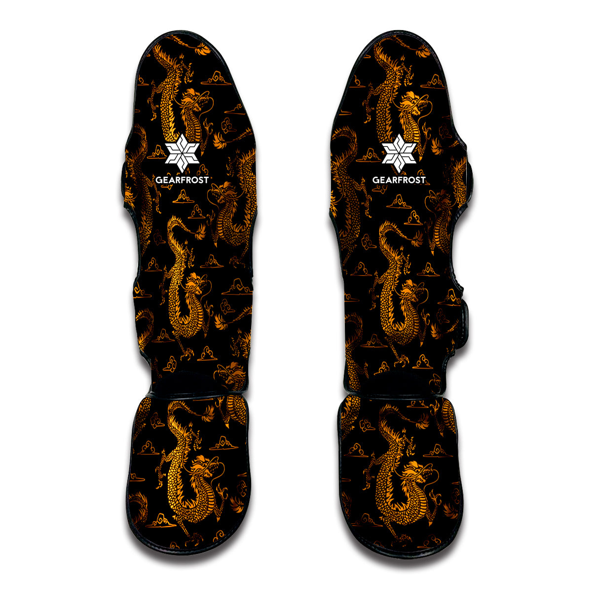 Eastern Dragon Pattern Print Muay Thai Shin Guards