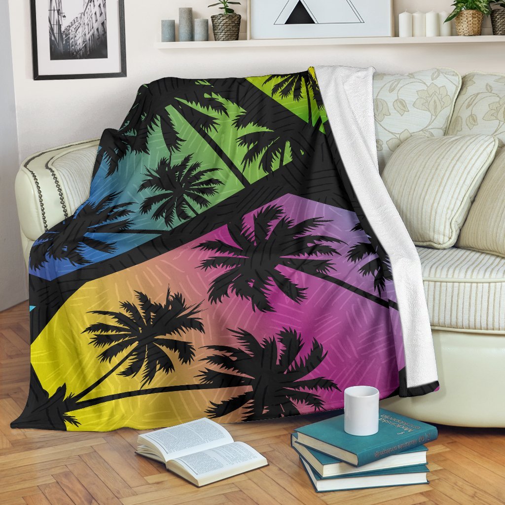 EDM Beach Palm Tree Pattern Print Blanket