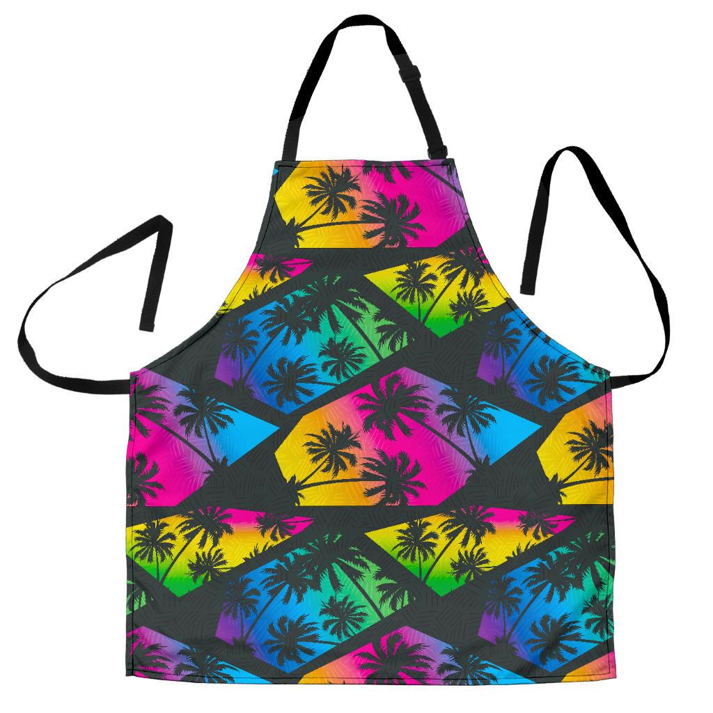 EDM Beach Palm Tree Pattern Print Men's Apron