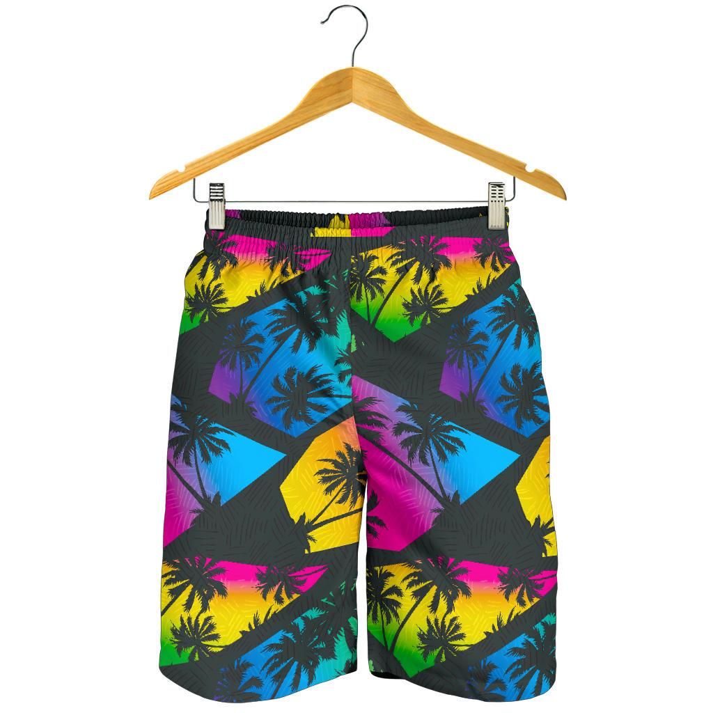 EDM Beach Palm Tree Pattern Print Men's Shorts