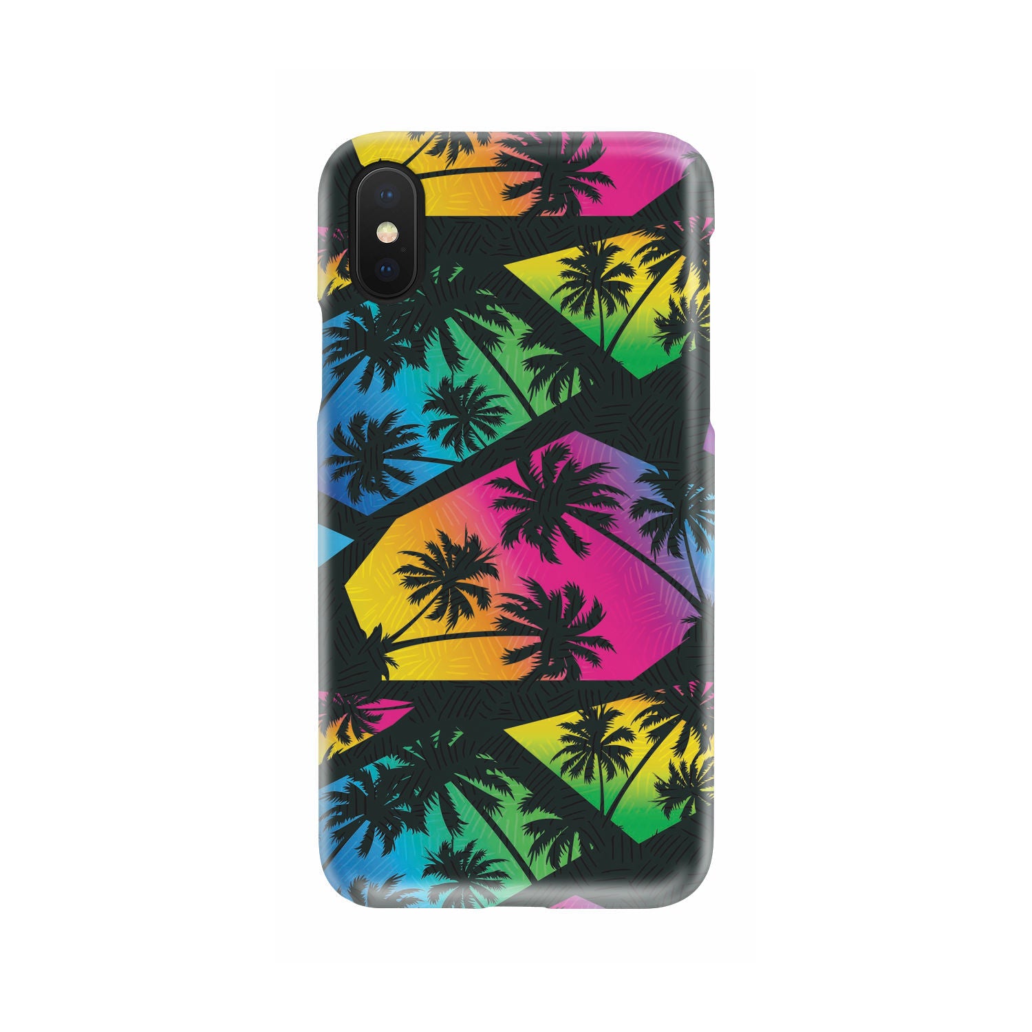 EDM Beach Palm Tree Pattern Print Phone Case