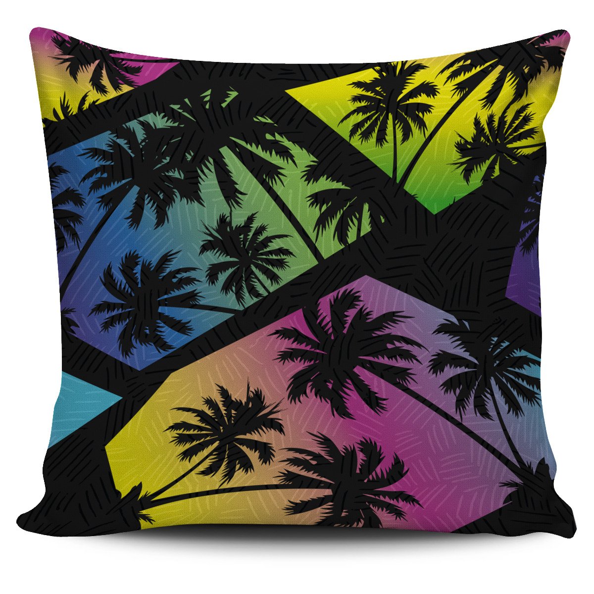 EDM Beach Palm Tree Pattern Print Pillow Cover