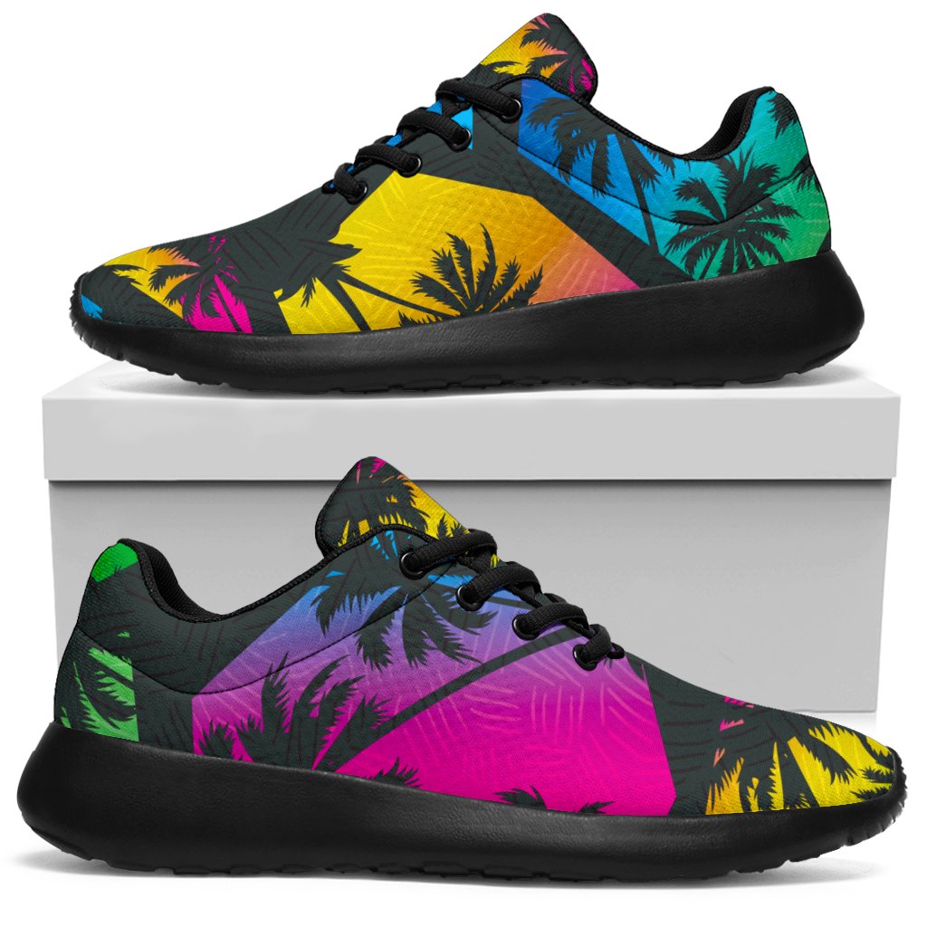 EDM Beach Palm Tree Pattern Print Sport Sneakers