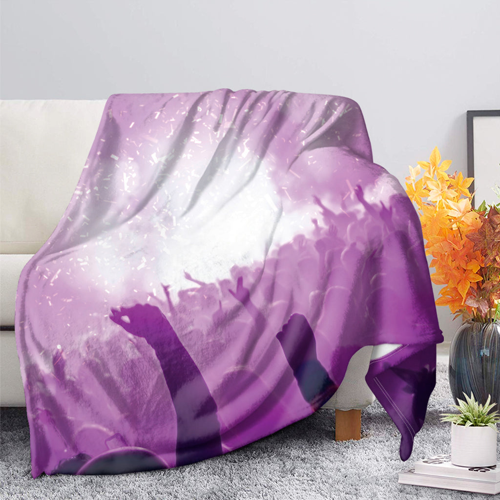 EDM Party In Nightclub Print Blanket