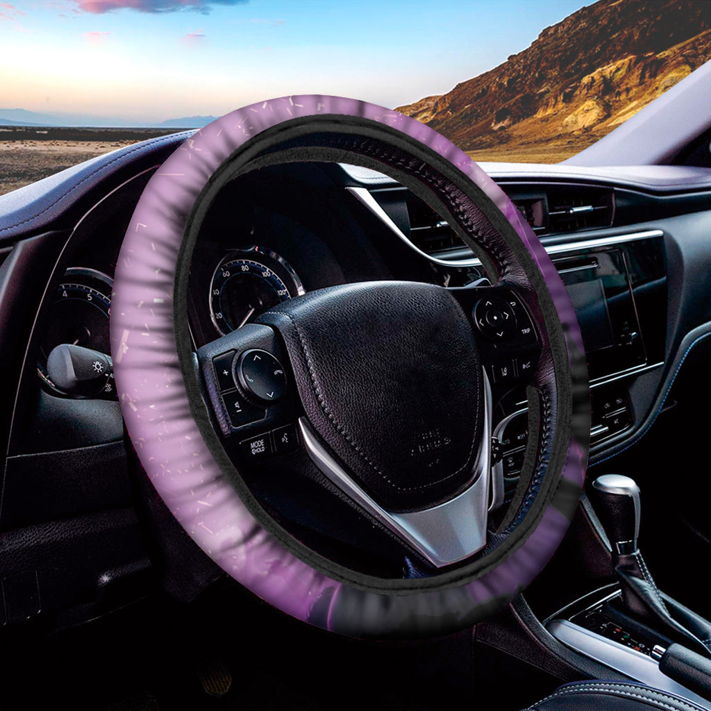 EDM Party In Nightclub Print Car Steering Wheel Cover